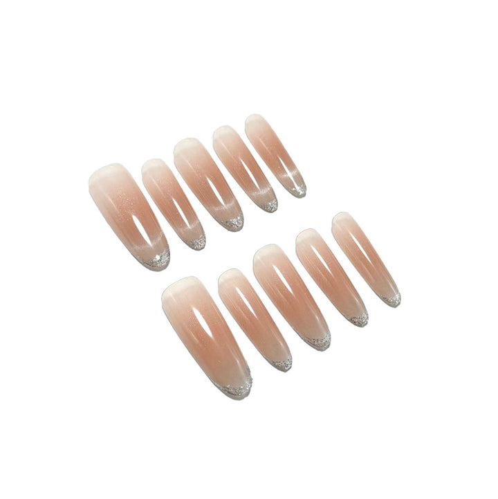 Artificial nails with elegant gloss and glitter accents Kalsten