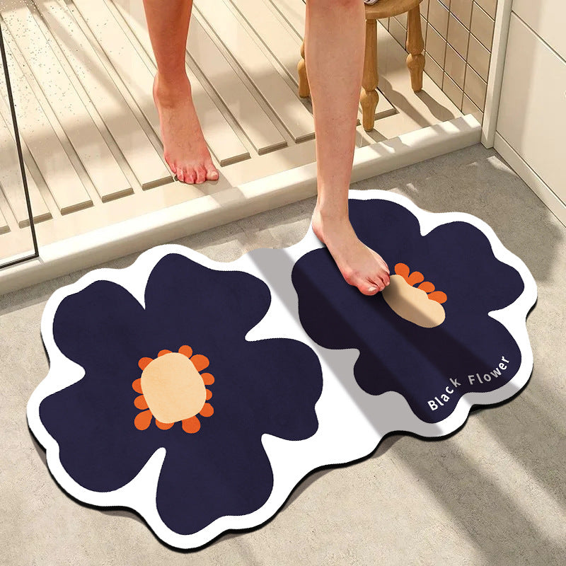 Floral-Shaped Anti-Slip Bathroom Mat