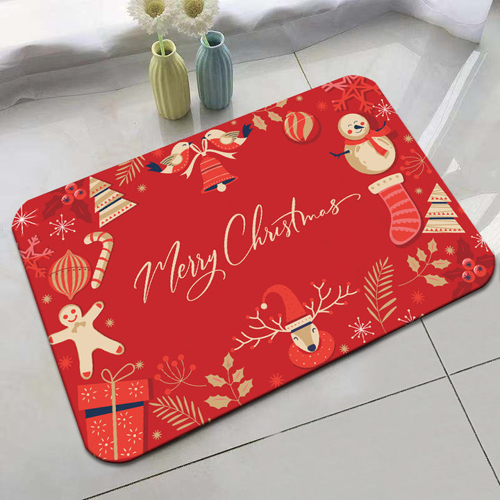 Festive Holiday-Themed Bath Mat Kalsten
