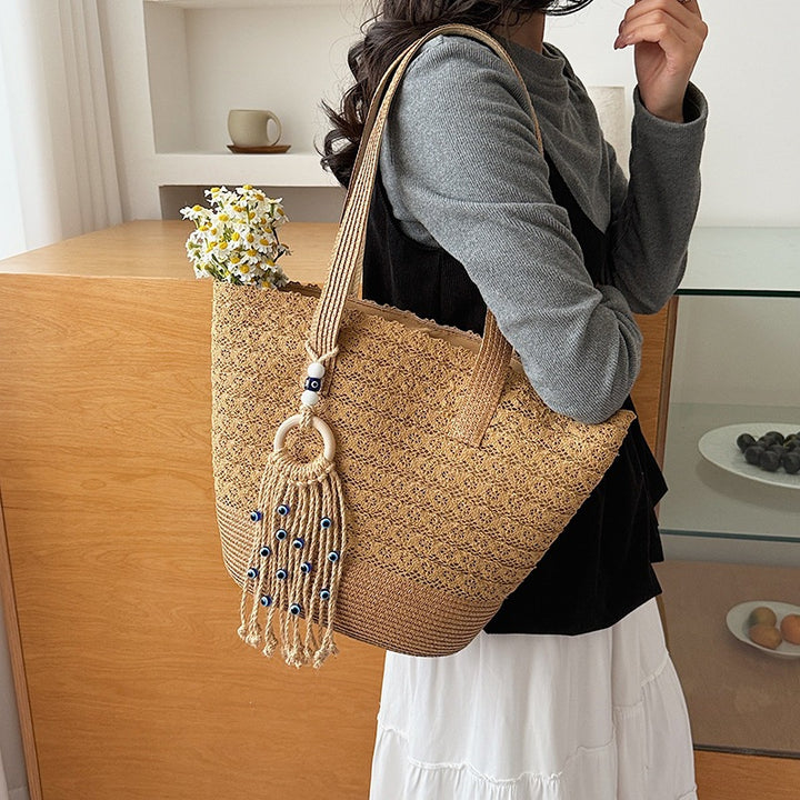 Decorative Woven Tote Bag