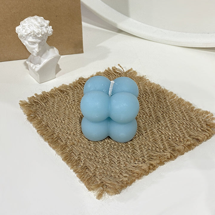 Bubble Cube Sculptural Decorative Soy Candle