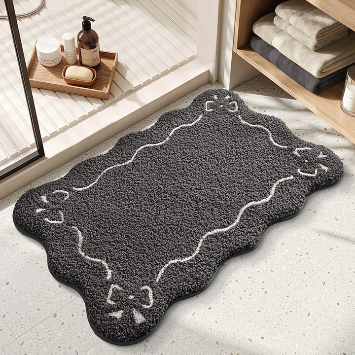 Decorative Scalloped Bath Mat Kalsten