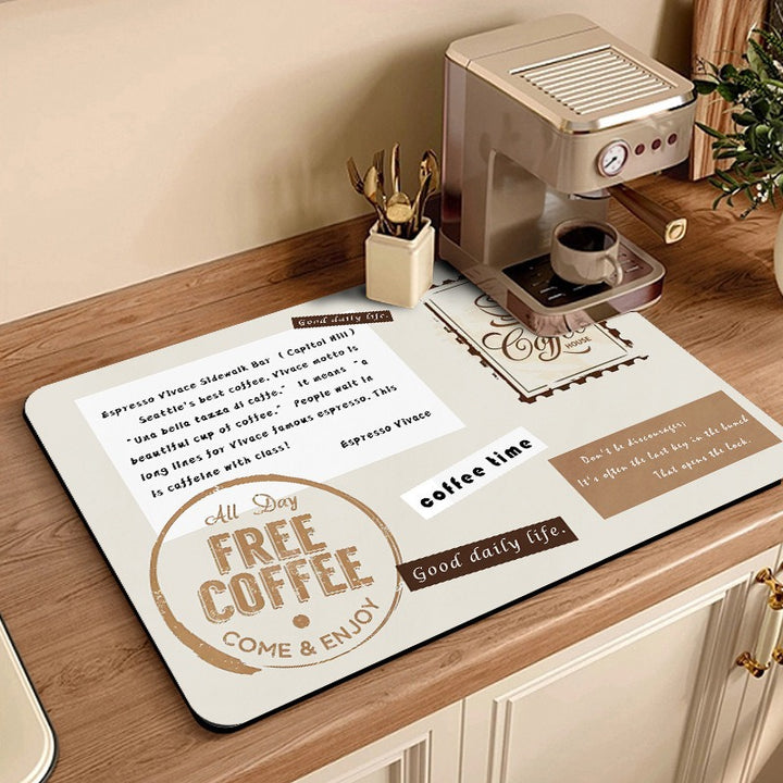 Coffee-Themed Kitchen Mat Kalsten
