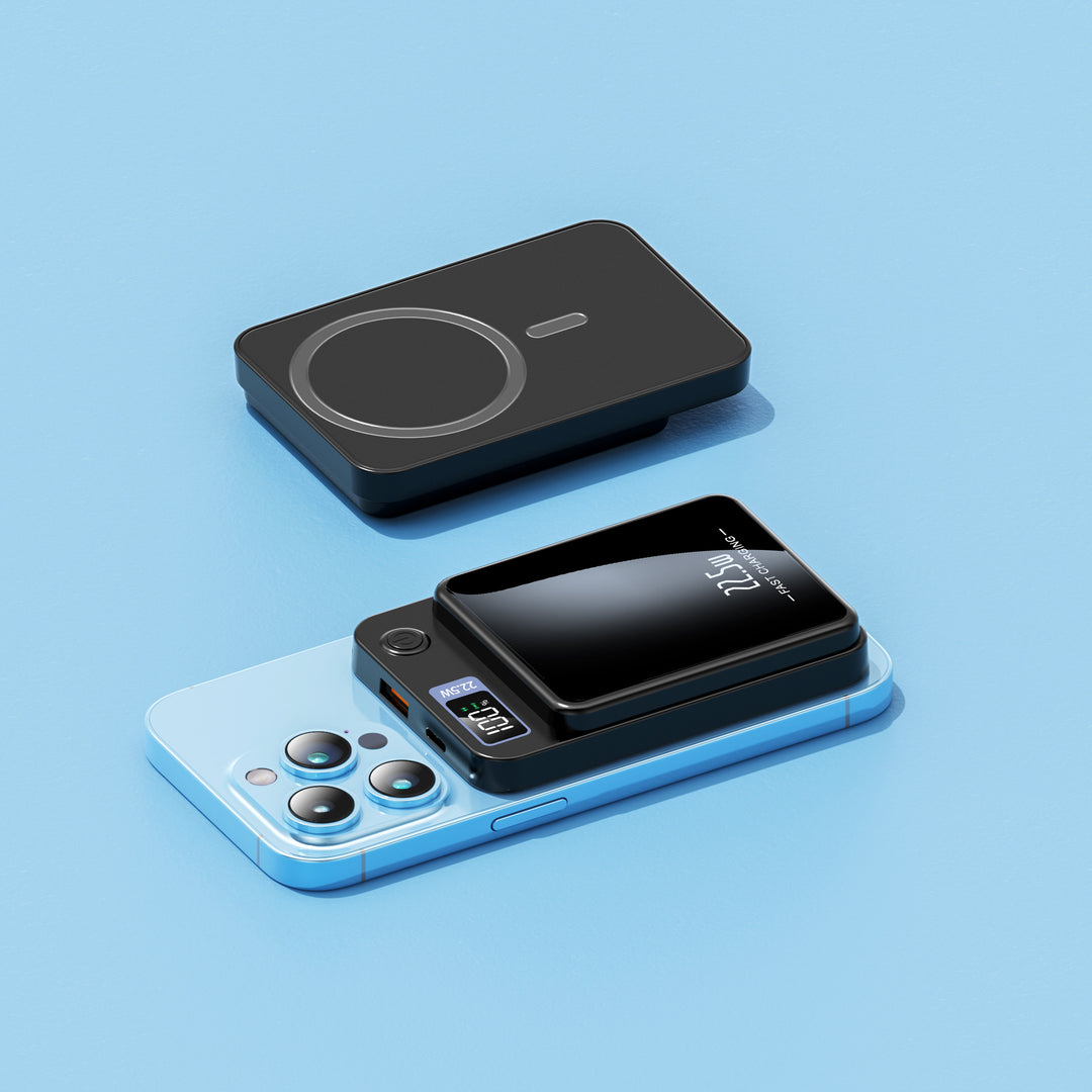 Portable fast-charge power bank with LED display and wireless charging function Kalsten
