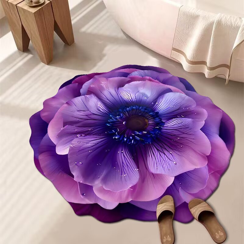Floral Patterned Bath Mat