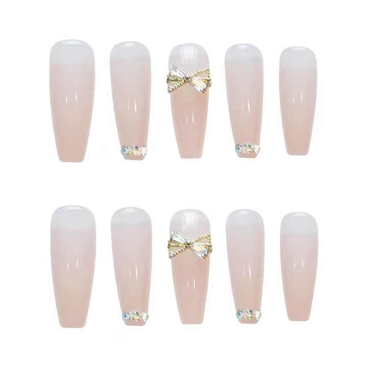 Artificial nails with elegant rhinestone embellishments Kalsten