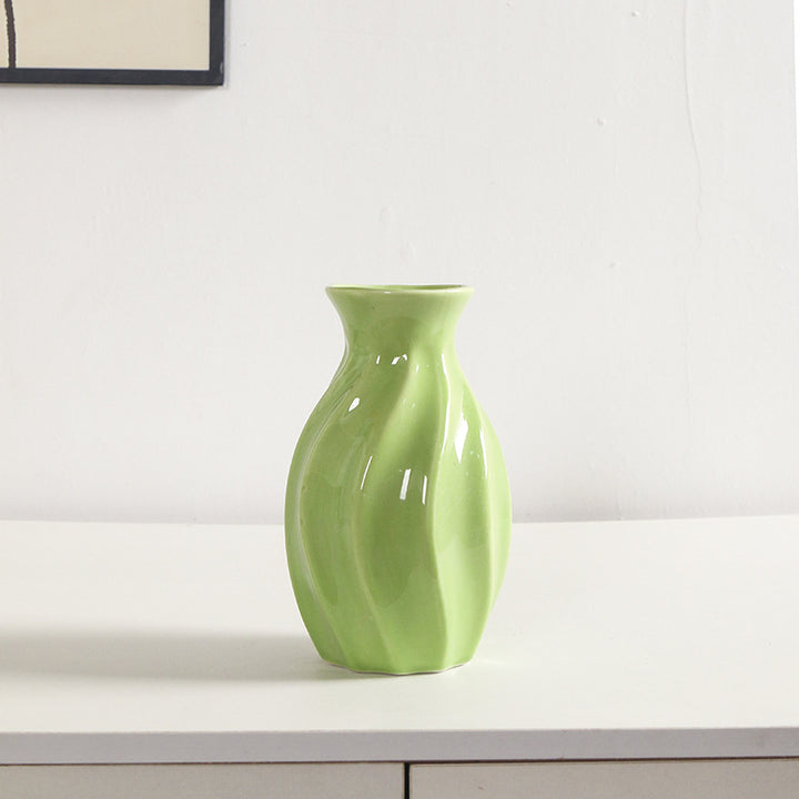 Artistic Swirling Ceramic Flower Vase Kalsten