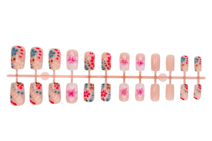 Artificial nail set with elegant floral design Kalsten