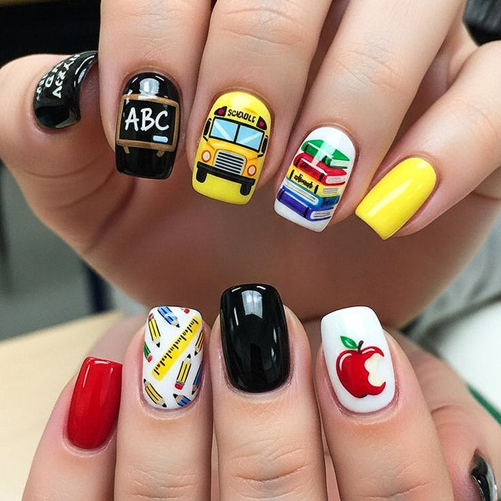 School-Themed Nail Art Set Kalsten