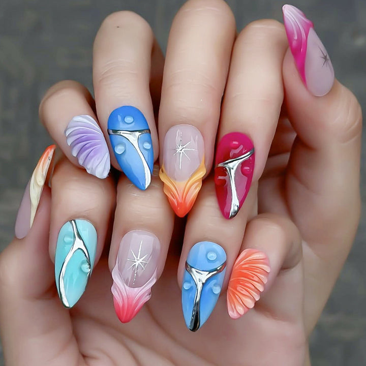 Artistic 3D Bunny and Floral Nail Art Kalsten