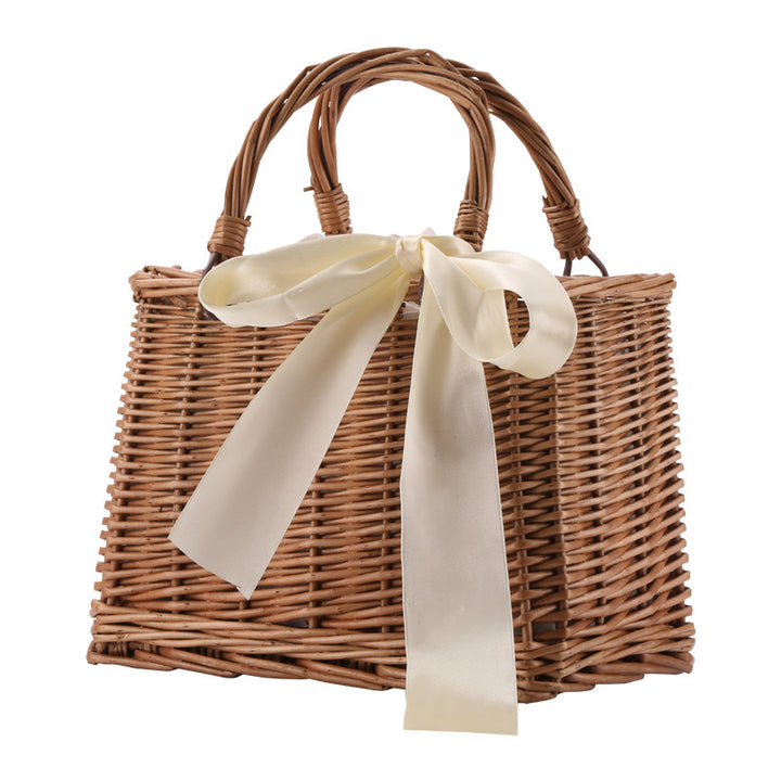 Women's basket bag with elegant bow decoration Kalsten