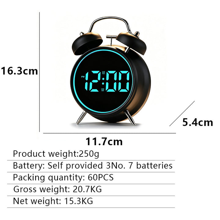 Digital alarm clock with large LED display and dual alarm function Kalsten