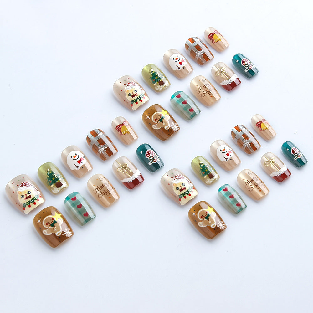 Christmas-Themed Press-On Nail Art Set Kalsten