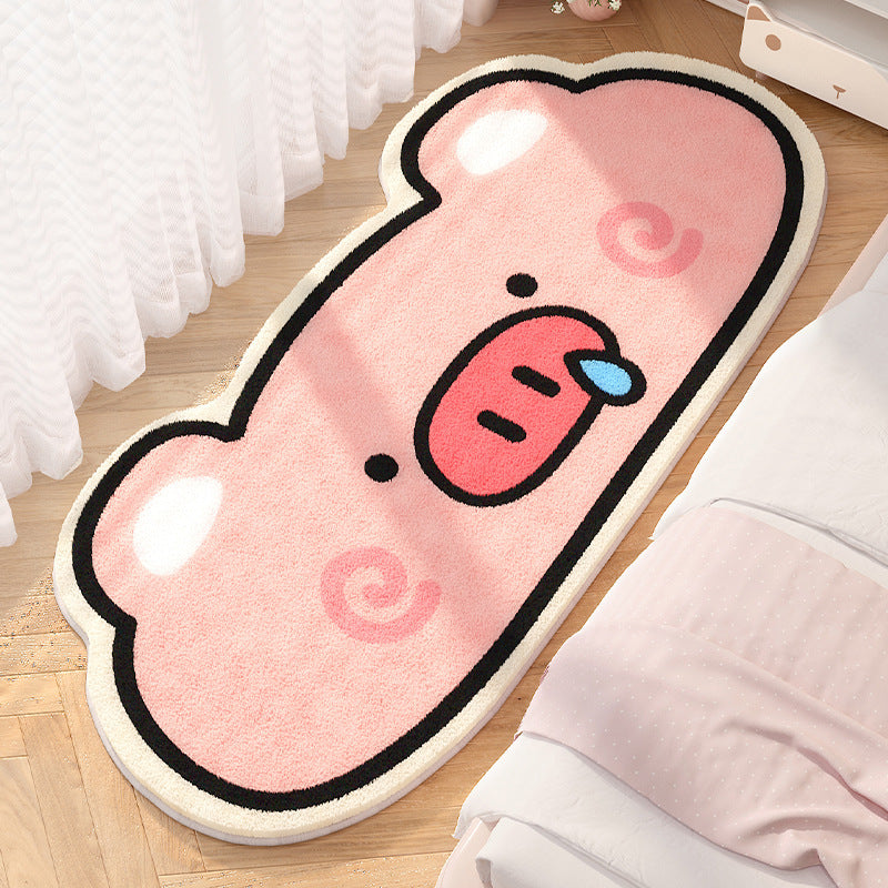 Plush Cartoon Bear-Shaped Rug