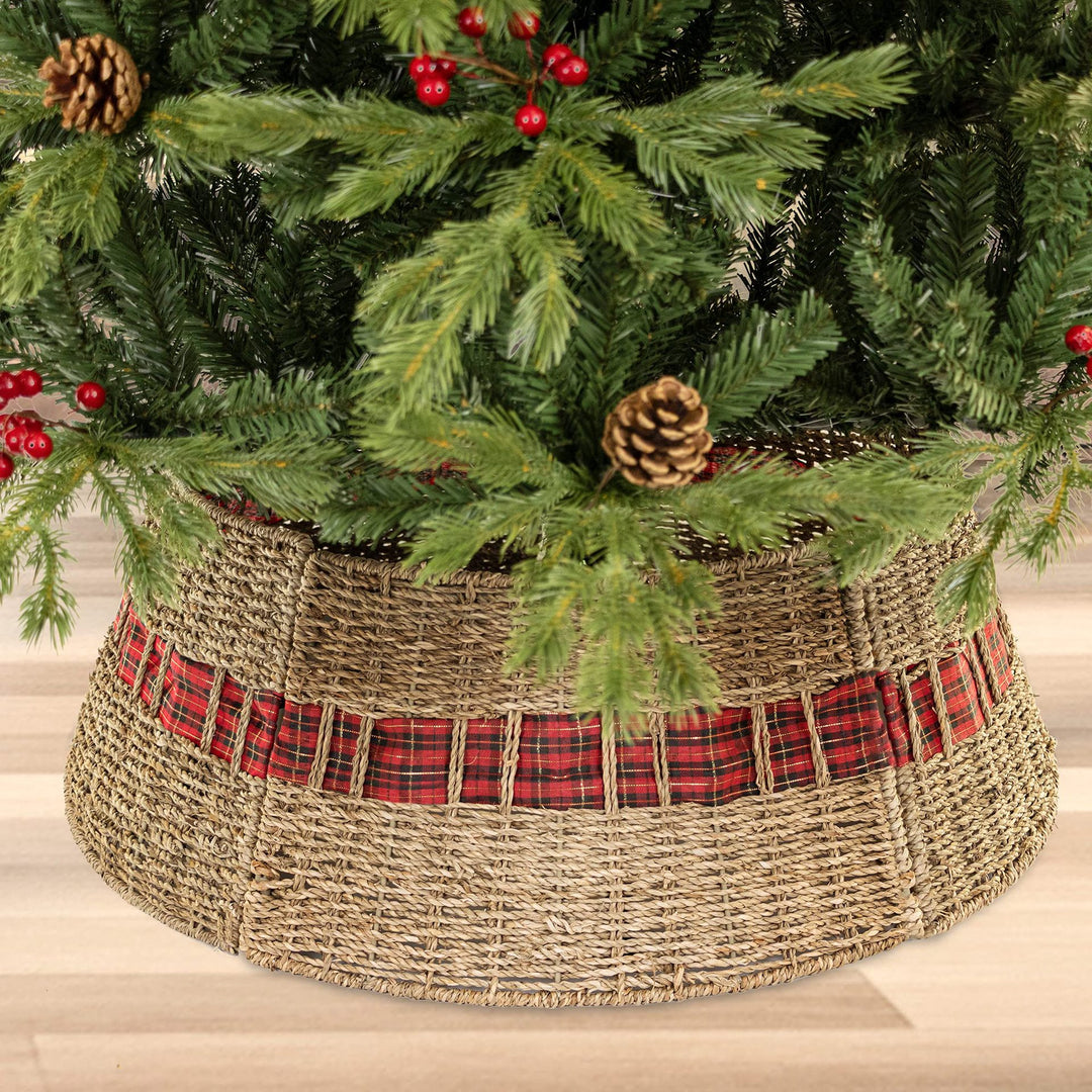 Decorative Christmas tree stand made of wicker Kalsten