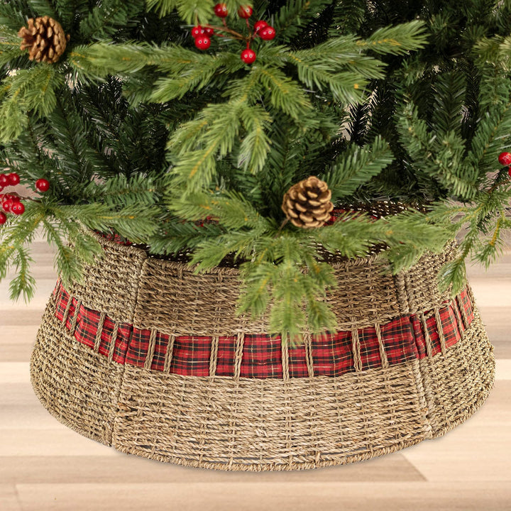 Decorative Christmas tree stand made of wicker Kalsten