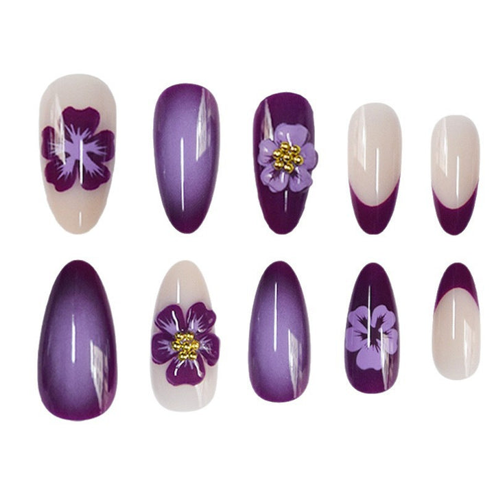 Artistic Floral Design Press-On Nail Set Kalsten