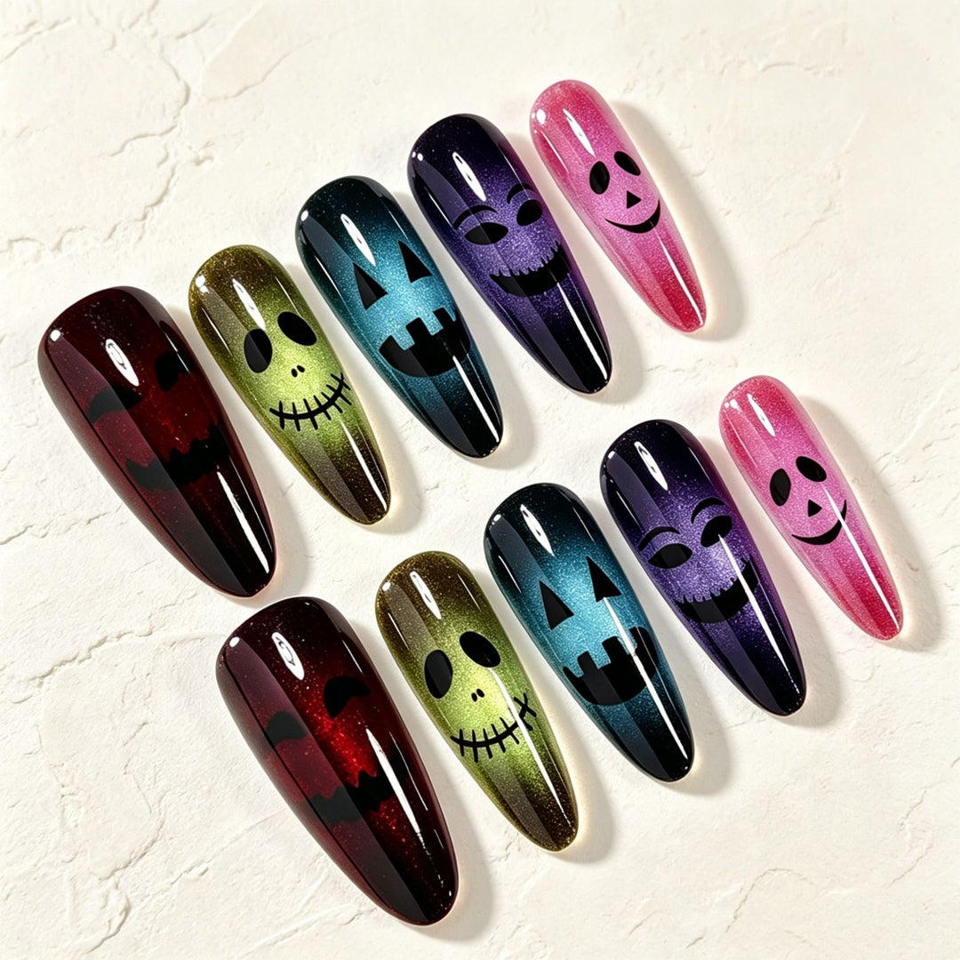 Halloween-Themed Glitter Nail Art Tips Kalsten