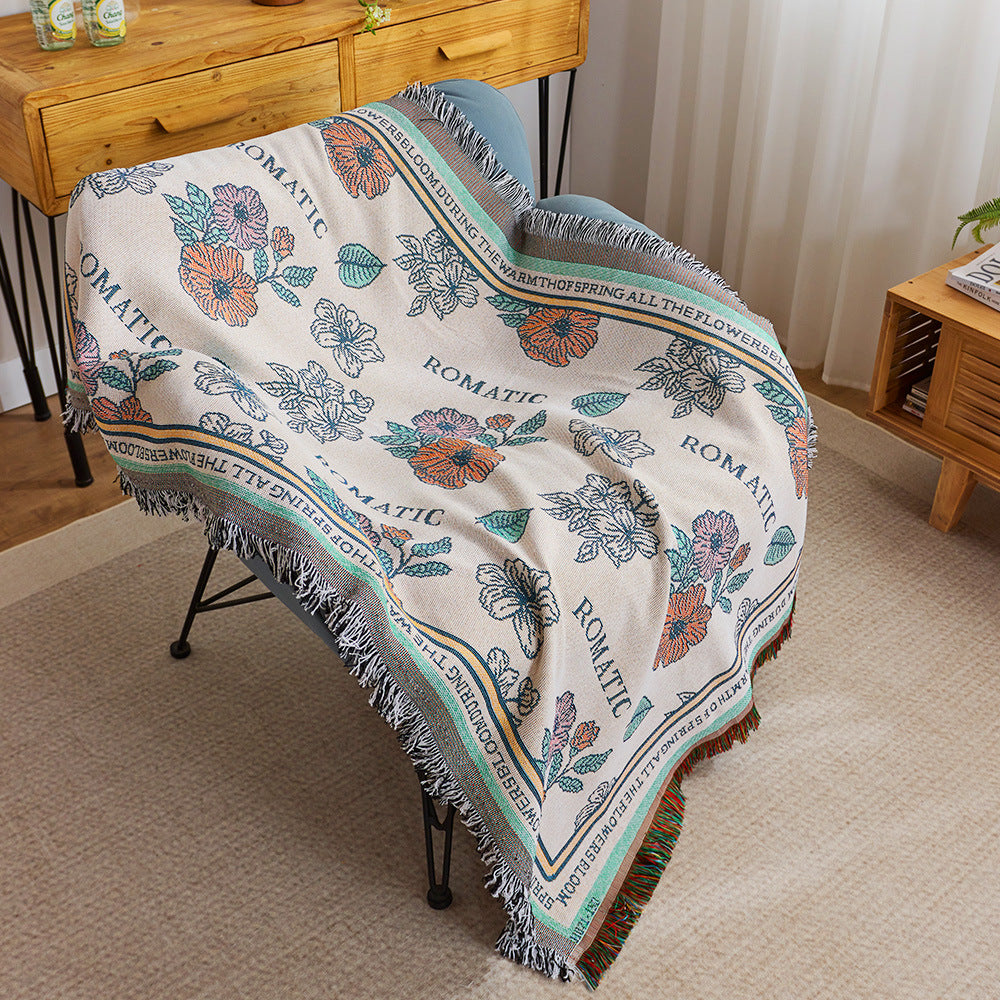Elegant Floral Throw Blanket
