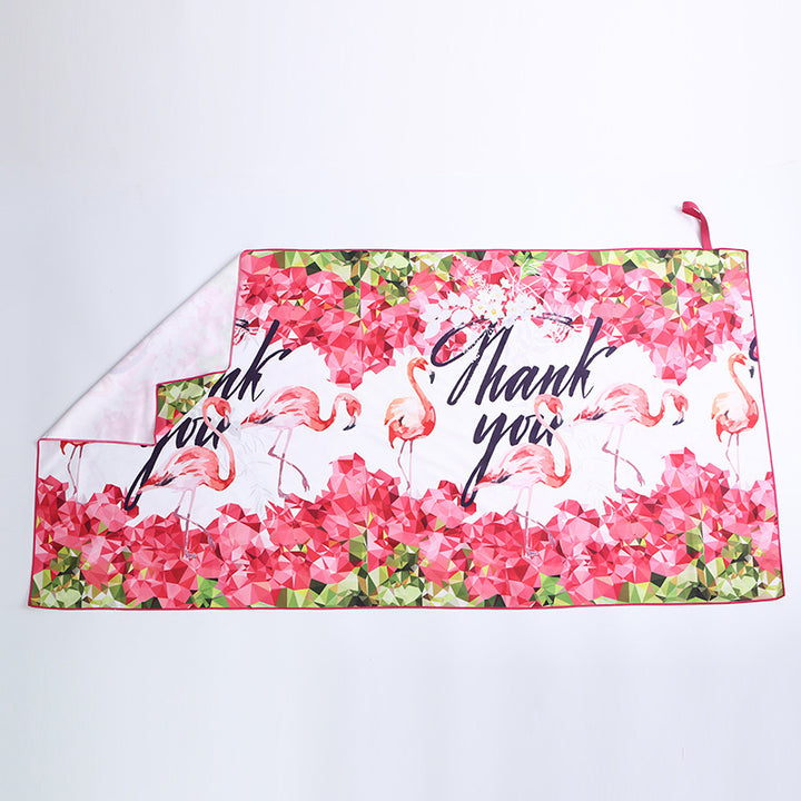 Women's beach towel with colorful flamingo design Kalsten