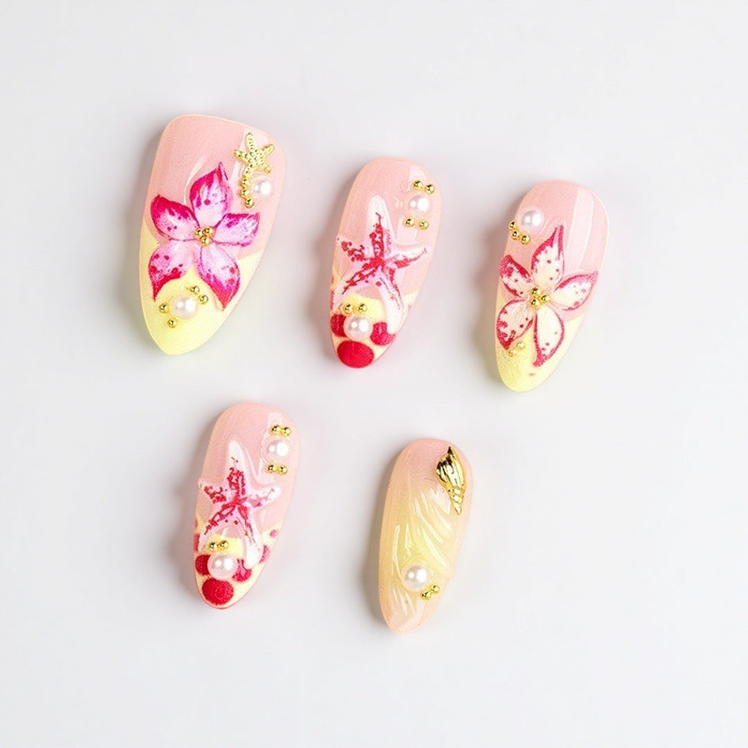 Floral Design Luxury Press-On Nails Kalsten