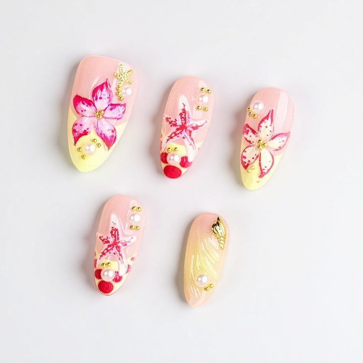 Floral Design Luxury Press-On Nails Kalsten