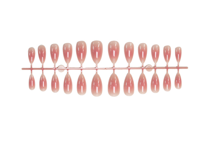 Acrylic nail set with elegant nude ombre effects Kalsten