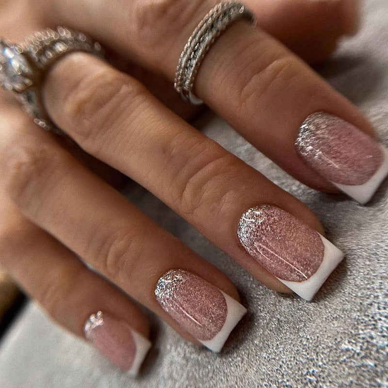 Elegant Glitter Ombre Press-On Nail Tips Kalsten
