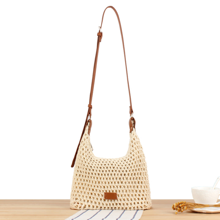 Hobo Bag Made of Handwoven Natural Material Kalsten