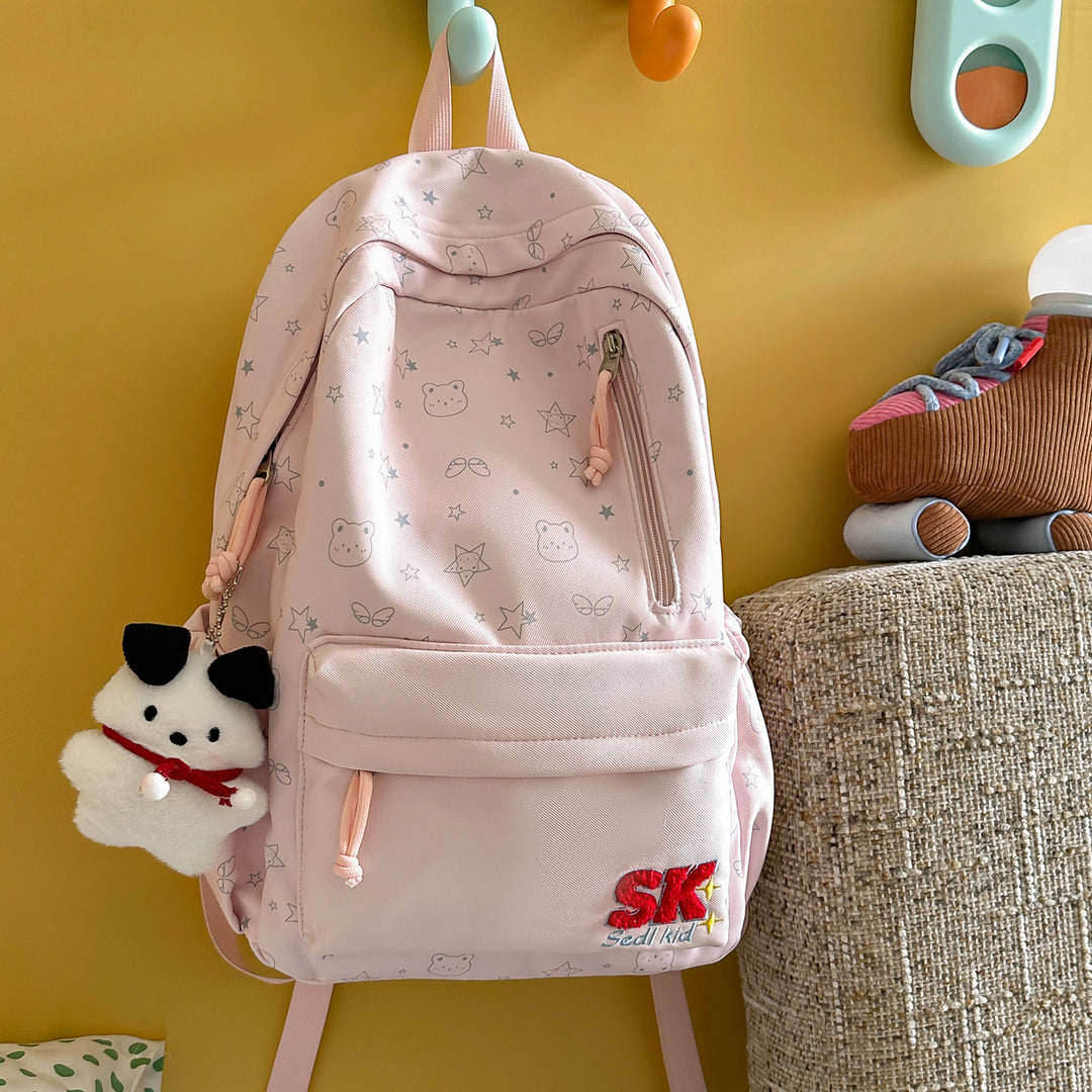 Illustrated Character-Themed Backpack Kalsten