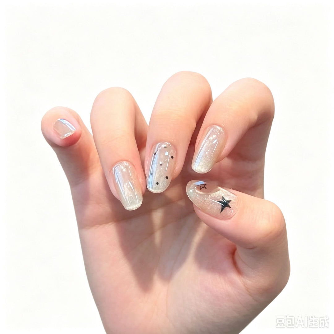 Glittery Starry Nail Art Set Kalsten