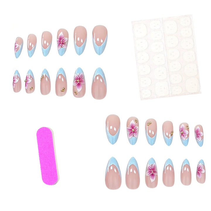 Acrylic Floral Nail Art Extensions Kalsten