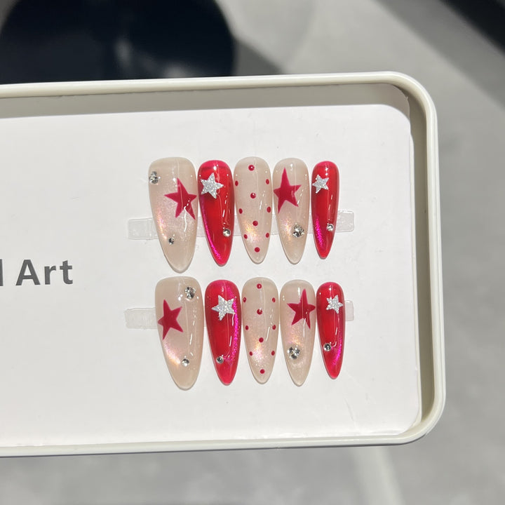 Star-Accent Press-On Nail Set Kalsten