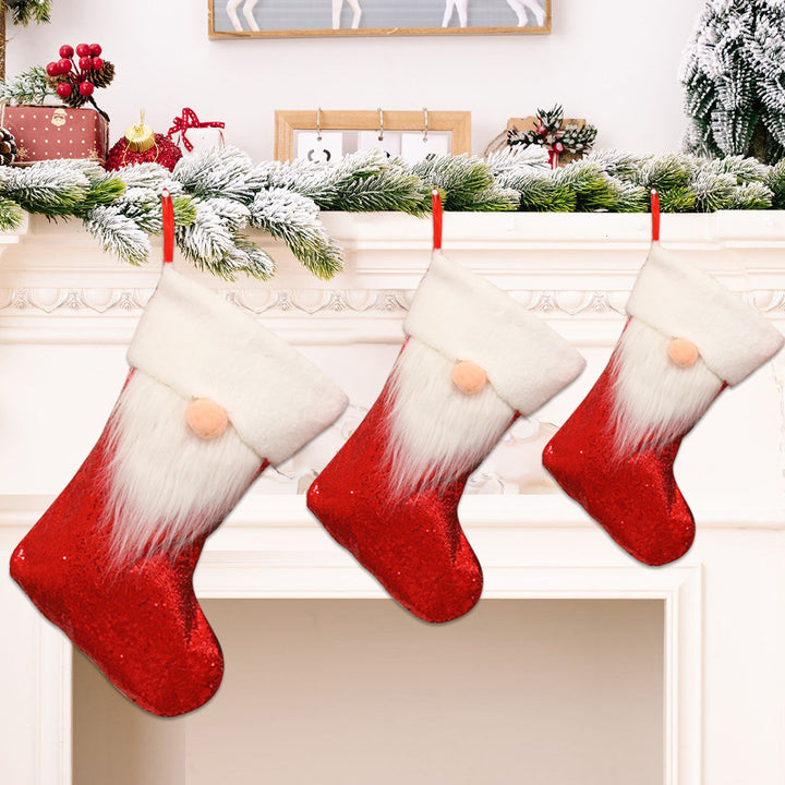 Festive Plush Christmas Stocking Set