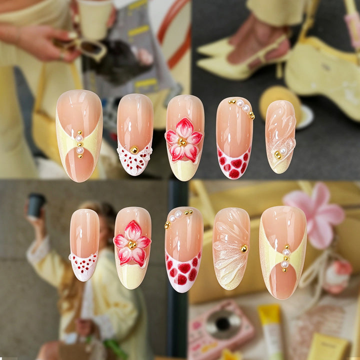 Floral Design Premium Press-On Nail Tips Kalsten