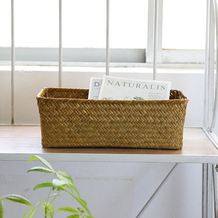 Rectangular Handwoven Storage Tray Kalsten