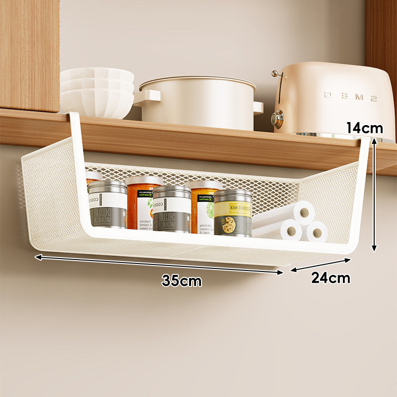 Adjustable Expandable Under-Shelf Pull-Out Sliding Storage Basket Organizer