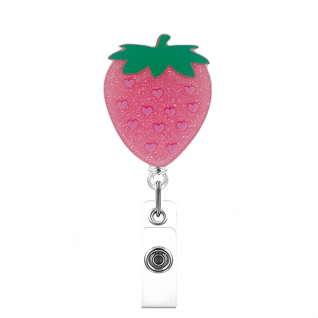 Expandable badge holder with anatomical heart pendant