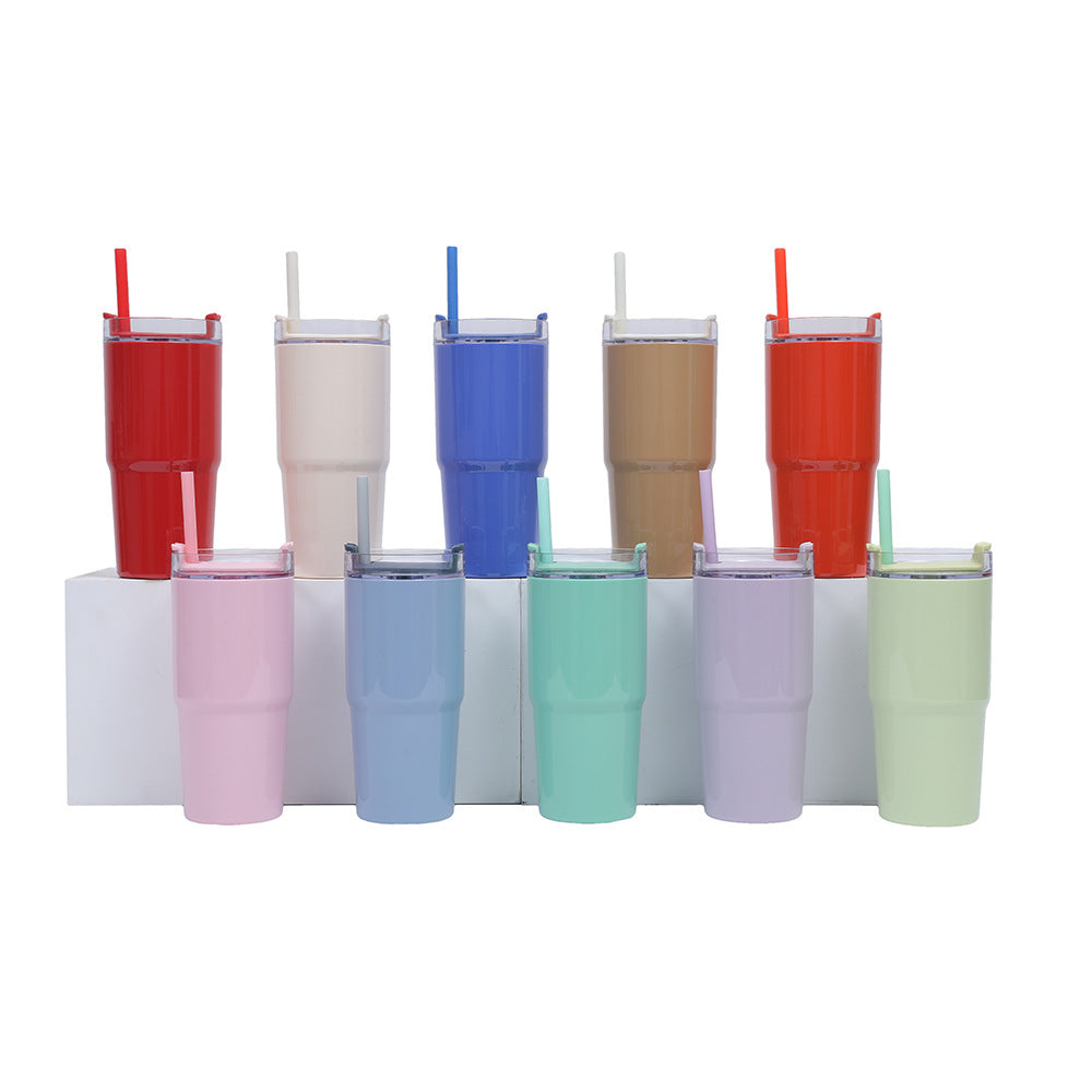 Women's Thermo Drinking Cup with Ergonomic Handle and Practical Straw Kalsten