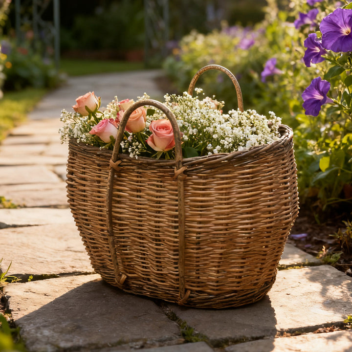 Rustic Handwoven Basket Kalsten