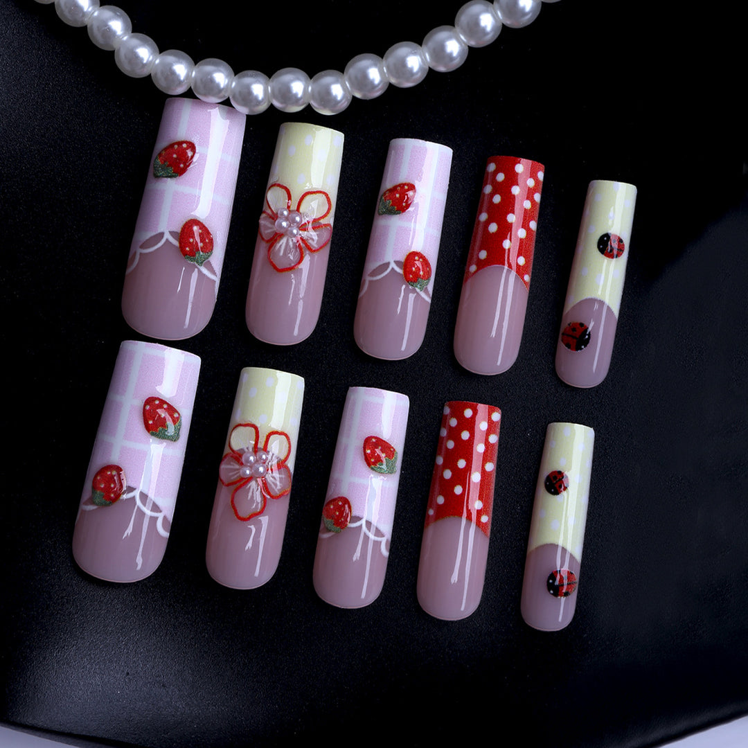 Artificial nails with creative fruit designs Kalsten