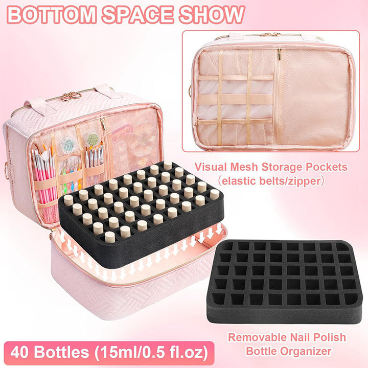 Multifunctional Cosmetic Organizer Bag with Removable Compartments Kalsten