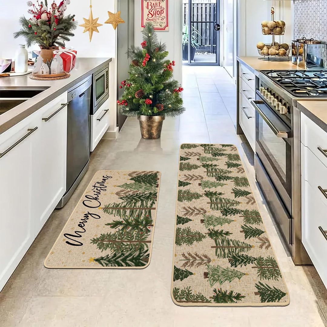 Festive Holiday Kitchen Runner Mat Kalsten