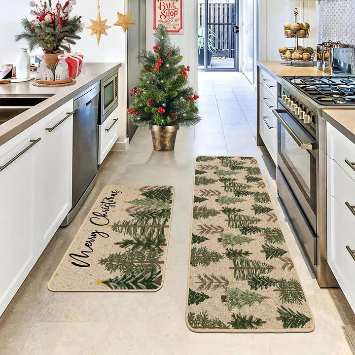 Festive Holiday Kitchen Runner Mat Kalsten