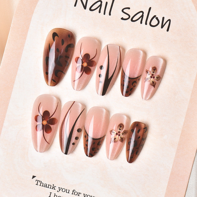 Artistic Floral Design Press-On Nails