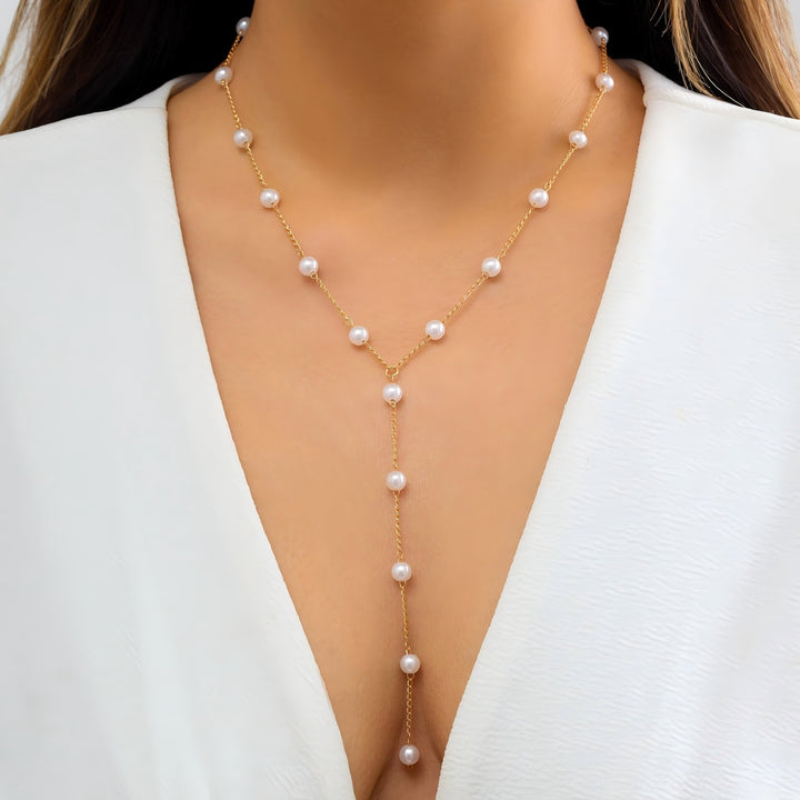 Pearl Lariat Necklace Kalsten