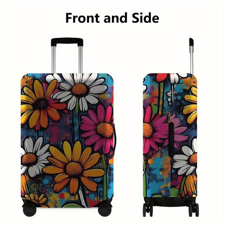 Floral-Illustrated Hard Shell Travel Suitcase Kalsten