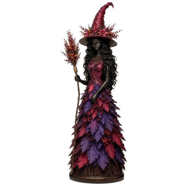Enchanting Leafy Witch Figurine Kalsten