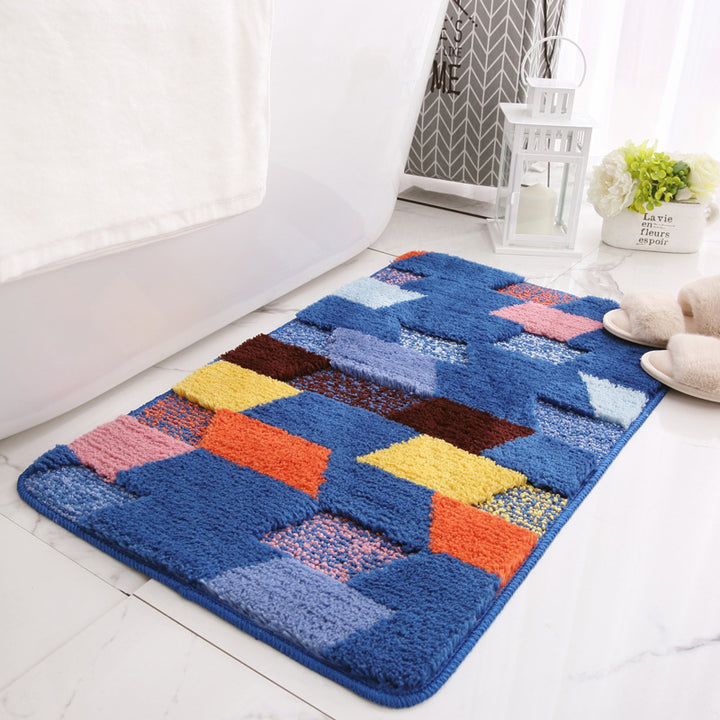 Geometric Pattern Bathroom Mat