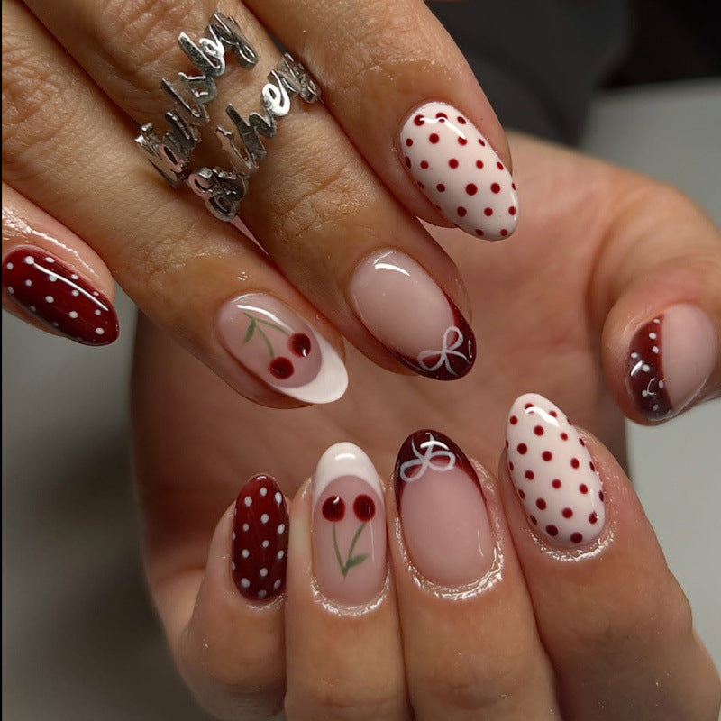 Cherry Blossom-Inspired Press-On Nail Art Set